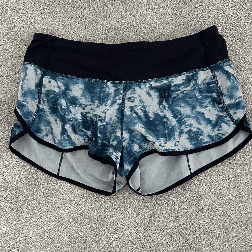Lululemon Athletica Blue Tie-Dye Athletic Shorts